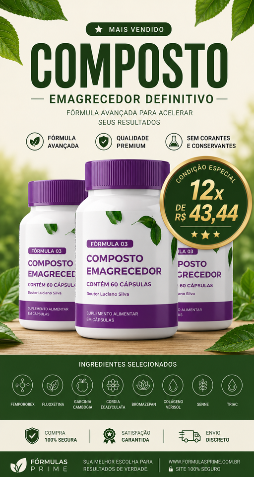 SUPER COMPOSTO DEFINITIVO ALTA POTÊNCIA | 60 CÁPSULAS